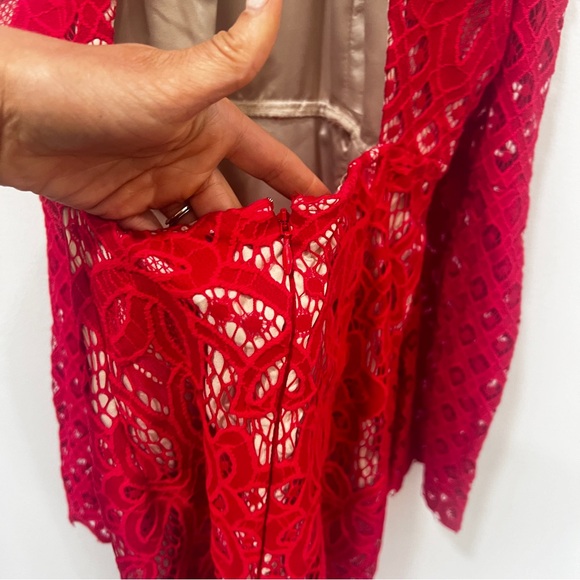 Bardot Saffron Red Mini Dress Size Small US 6 EUR 38 - Picture 9 of 15